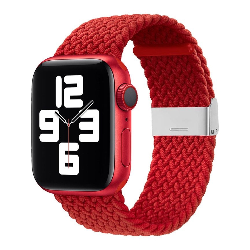 iLike Apple Watch 38/40/41mm Braided Fabric Strap Red