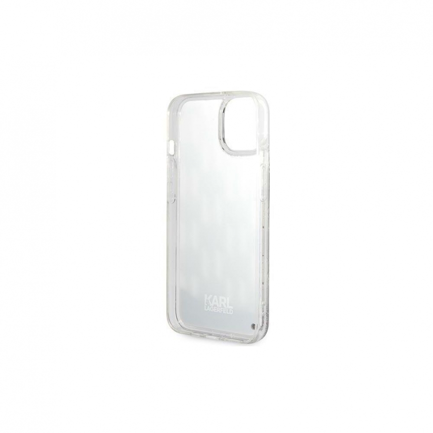 Karl Lagerfeld KLHCP14SLMNMK iPhone 14 6.1" Hard Case Black / Black Liquid Glitter Monogram – 4