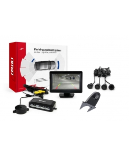 Amio Parking sensor kit tft01 4.3 "with camera hd-502-and 4 sensors black"gold"