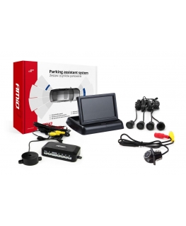 Amio Parking sensor kit tft02 4.3 "with camera hd-305-led 4 sensors black"gold"