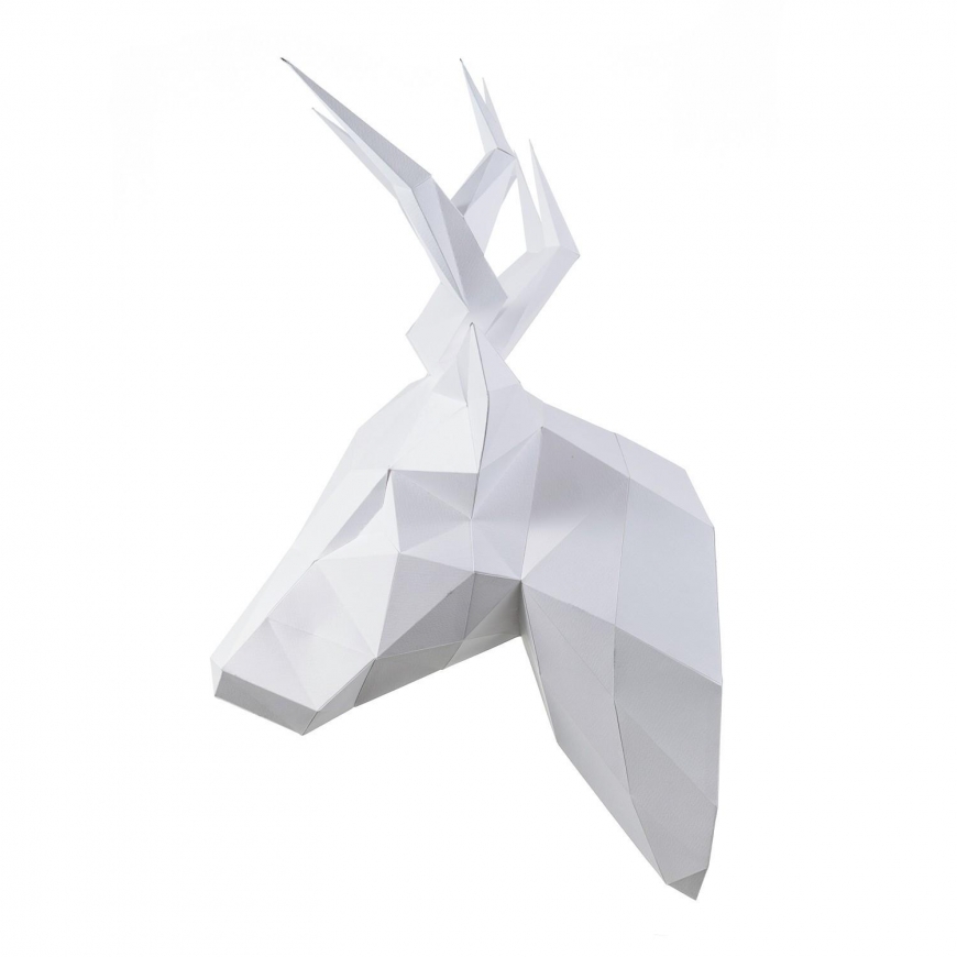 Beldizart Wizardi 3D Papercraft Kit Deer PP-1OLP-WHT – 3