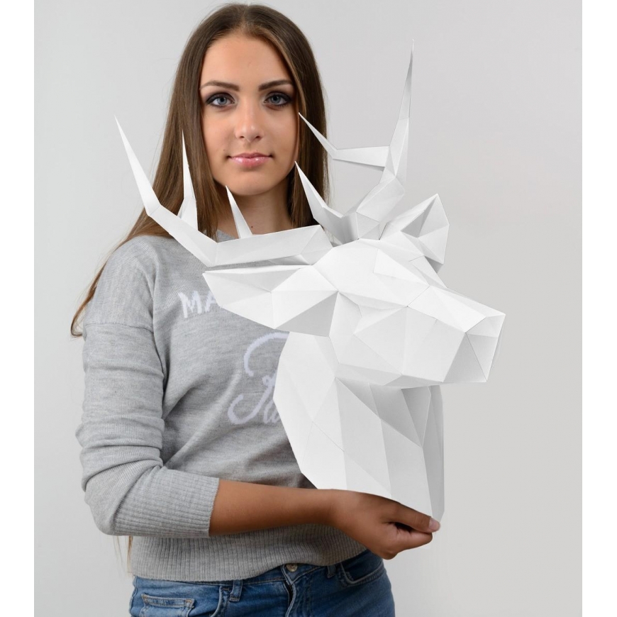 Beldizart Wizardi 3D Papercraft Kit Deer PP-1OLP-WHT – 4