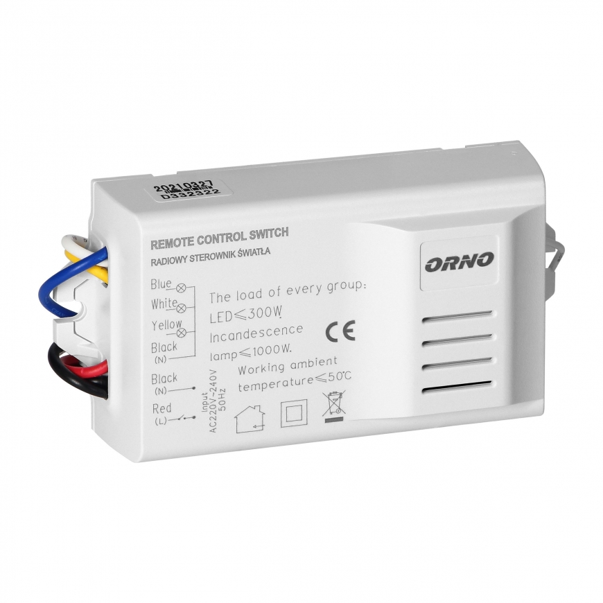 Orno Wireless 3-channel lighting controller with remote control – 14