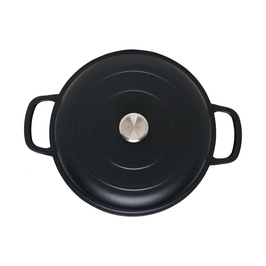 Zyle Apvalus emaliuotas ketaus puodas ZY030CBKI – 5