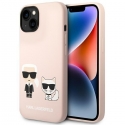 Karl Lagerfeld KLHMP14MSSKCI iPhone 14 Plus 6,7 colių kietas dėklas šviesiai rožinis / šviesiai rožinis silikonas Karl & Choupet