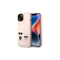 Karl Lagerfeld KLHMP14MSSKCI iPhone 14 Plus 6,7 colių kietas dėklas šviesiai rožinis / šviesiai rožinis silikonas Karl & Choupet