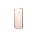Karl Lagerfeld KLHMP14MSSKCI iPhone 14 Plus 6.7 Inch Hard Case Light Pink / Light Pink Silicone Karl & Choupette Magsafe