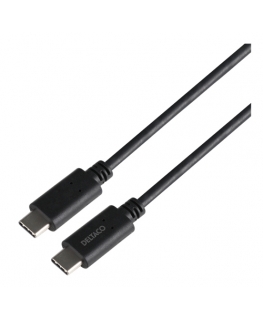 Deltaco USBC-1402-LSZH USB cable 1 m USB 3.2 Gen 2 (3.1 Gen 2) Black