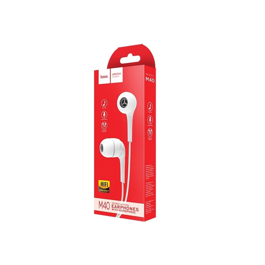Hoco M40 Prosody Universālas Vieglas HiFi In-Ear Austiņas 3.5mm ar Mikrofonu un Pulti uz 1.2m Vada B – 7