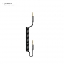 Usams US-SJ256 Premium Spring cable Aux Jack 3.5mm male to 3.5mm male 1.2m Black Usams US-SJ256 Premium Spring cable Aux Jack 3.5mm male to 3.5mm male 1.2m Black