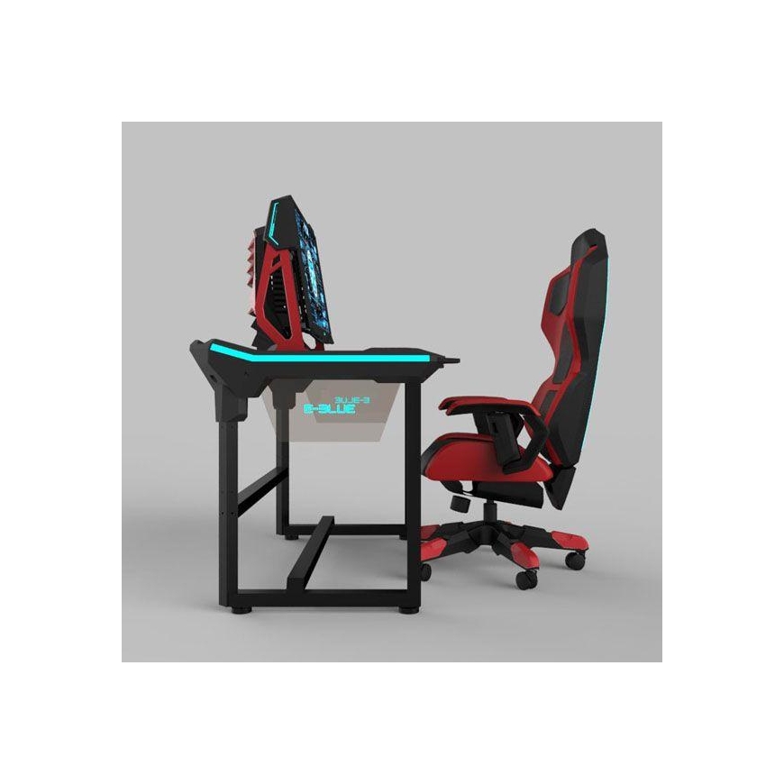 Žaidimų stalas E-Blue EGT536BK LED Gaming Desk, su pašvietimu – 4