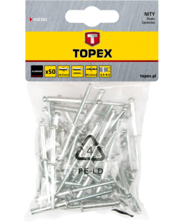 Topex aluminum 4x10mm 800 pcs. 43E421