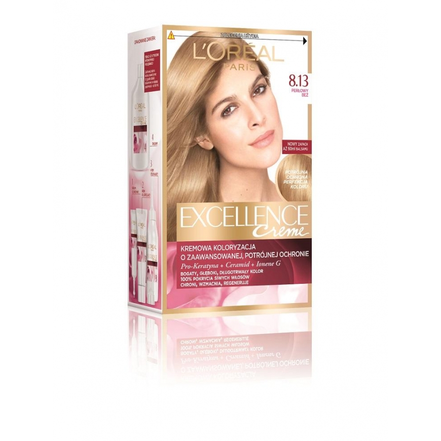 L'Oréal Excellence Creme hair dye 8.13 Pearl brownish yellow