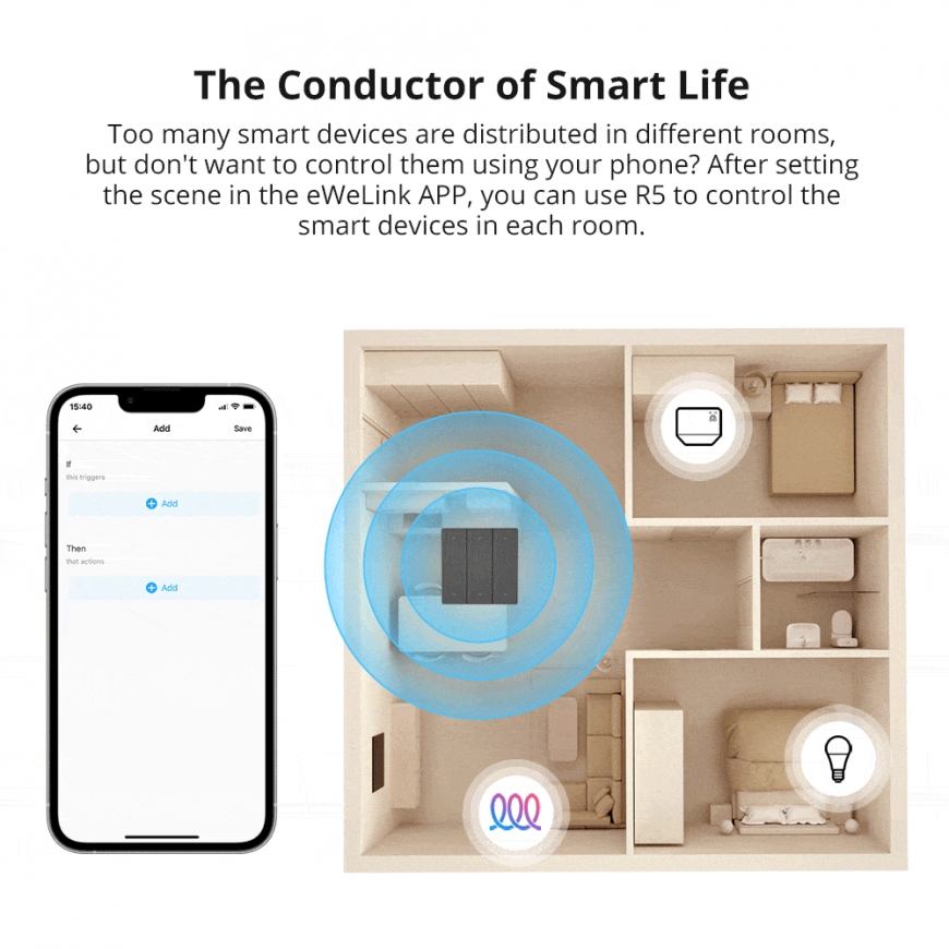 The Sonoff R5 wireless wall switch is controlled by RF – 3