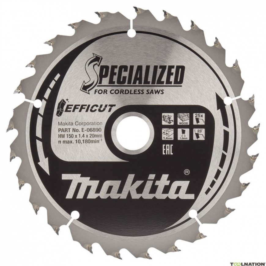 Makita E-06890 T.C.T. pjūklas 150X1.4X20mm 23° T25 EFFICUT – 2