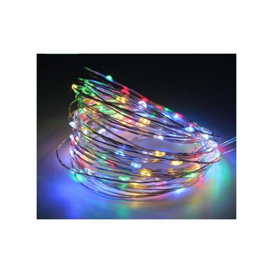 N/A 200 LED ielas virtene, zaļš vads, mirgojošie Multi Color