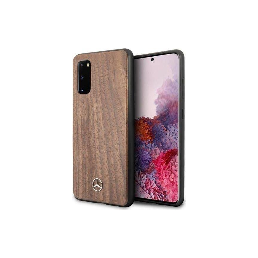 Mercedes MEHCS62VWOLB S20 G980 Hard Case Red/Brown Wood Line Walnut