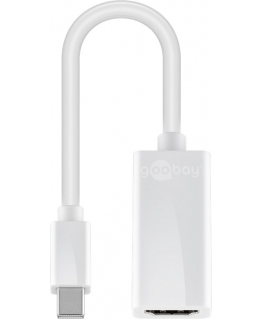 Goobay 51729 vaizdo kabelio adapteris 0,15 m Mini DisplayPort HDMI A tipo (standartinis) Balta