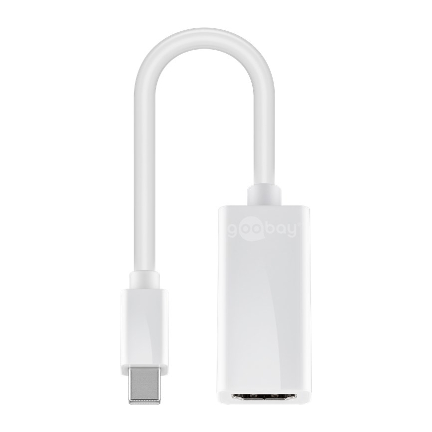 Goobay 51729 видео кабель адаптер 0,15 m Mini DisplayPort HDMI Тип A (Стандарт) Белый