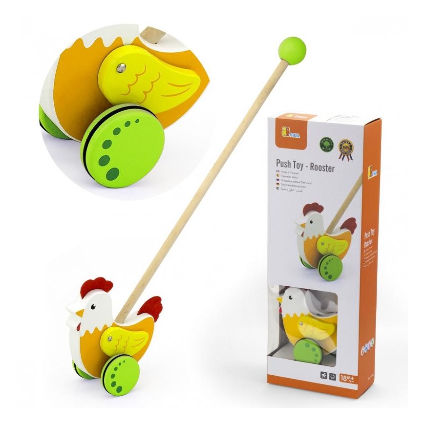 L2 Wooden push toy - Gaidelis Viga – 4