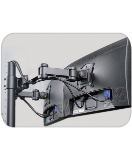 Holder TECHLY 301740 Techly Double twin desk LED/LCD monitor arm 13-27 2x10kg adjustable