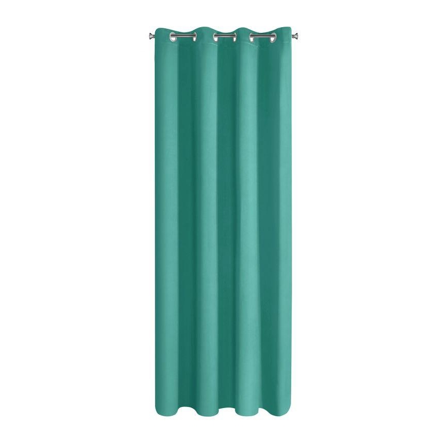 Eurofirany LOGAN blackout night curtain, 135X250 cm, loops / rings, color: light turquoise – 3