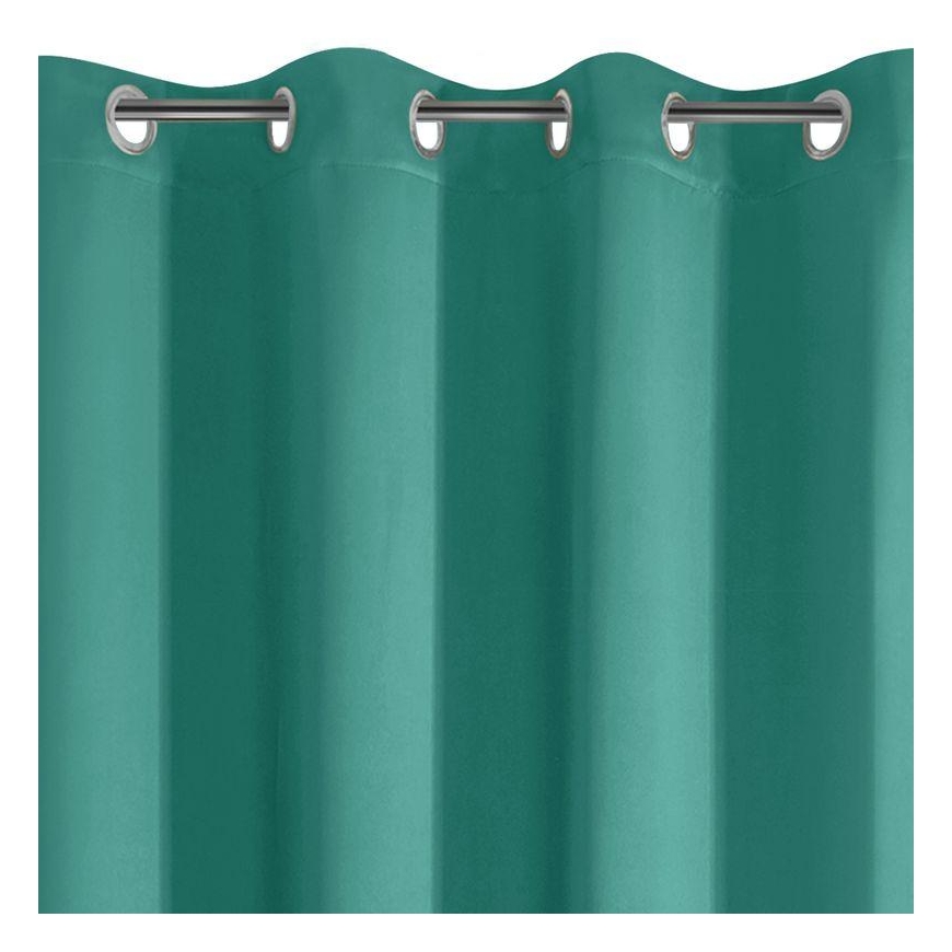 Eurofirany LOGAN blackout night curtain, 135X250 cm, loops / rings, color: light turquoise – 4