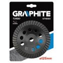 GRAPHITE Deimantinis šlifavimo diskas 125 x 22,2 x 5 mm, turbo GRAPHITE Deimantinis šlifavimo diskas 125 x 22,2 x 5 mm, turbo