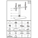 Mozi Tablestand B1 32-70" -television kääntyvä pöytäjalusta Mozi Tablestand B1 32-70" -television kääntyvä pöytäjalusta