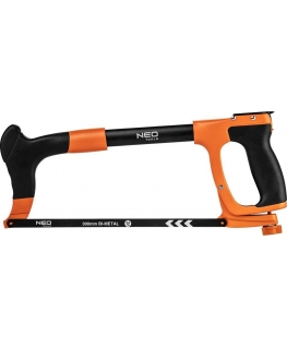 Neo Strong hacksaw 300 mm with blade container, aluminum, two-component handle