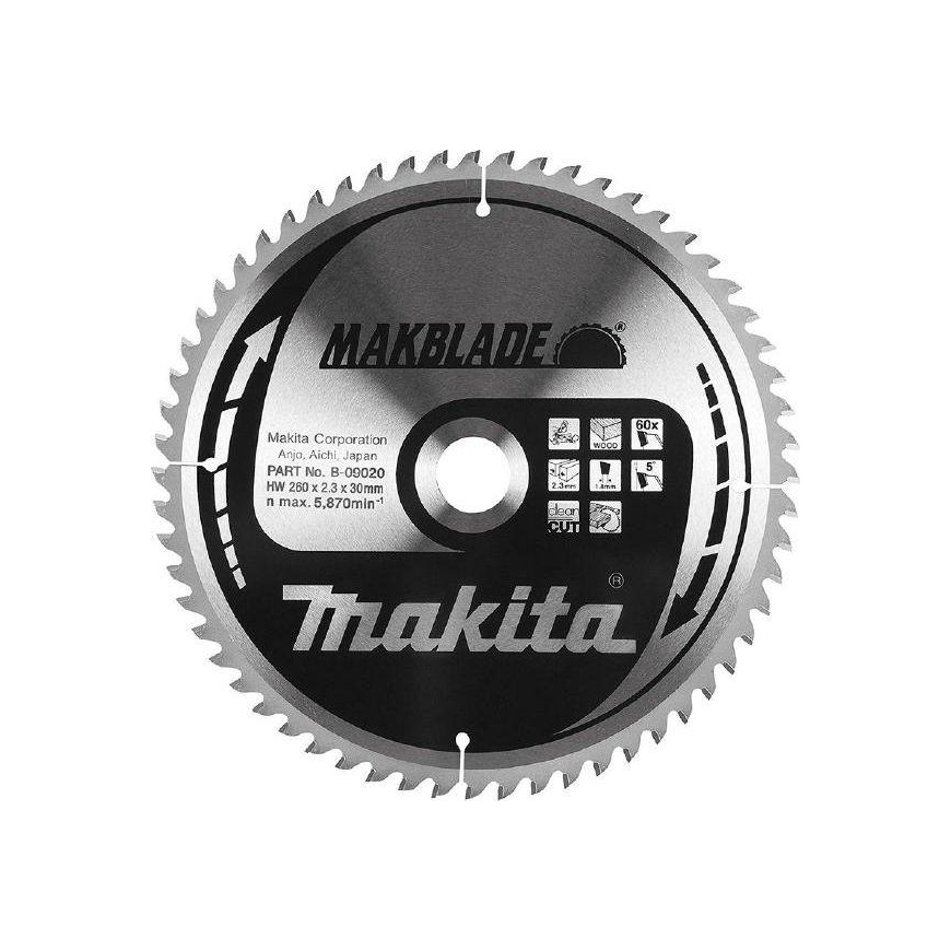 Makita B-17712 TCT saw 260X2.3X30mm 20° T24 Standard wood