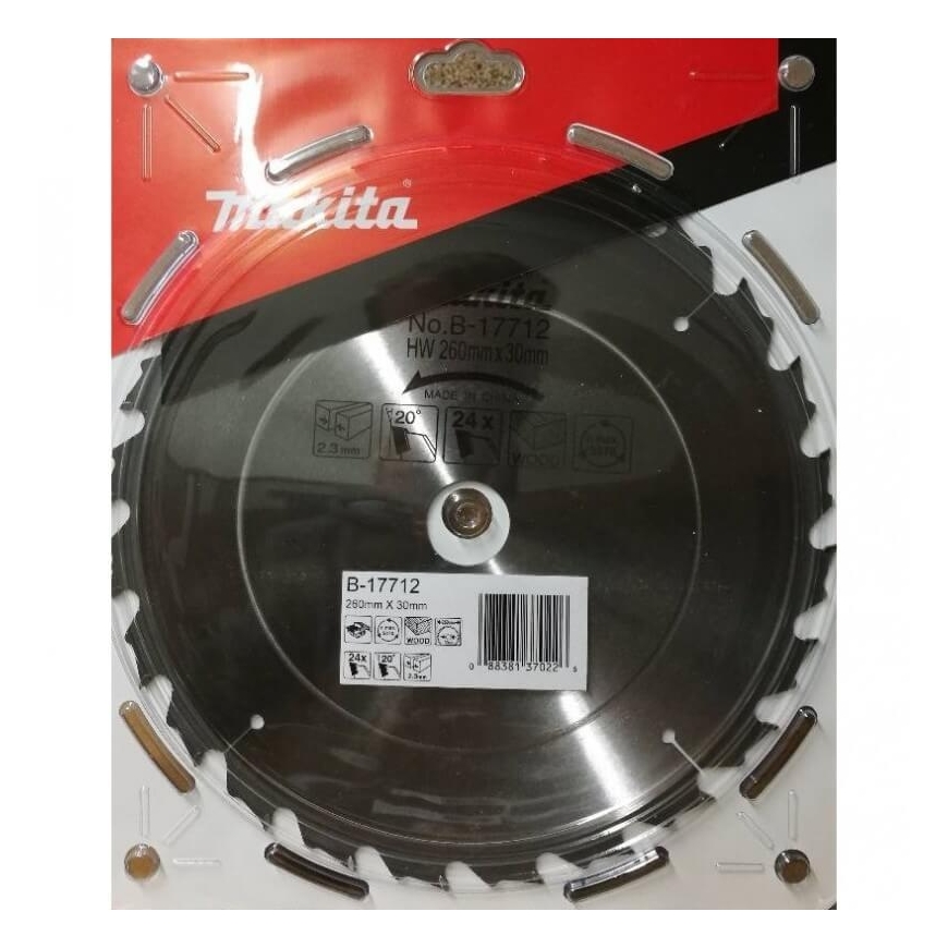 Makita B-17712 TCT saw 260X2.3X30mm 20° T24 Standard wood – 3