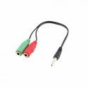 White Shark WS-354P-2X35 audiokaabel 0,2 m 3.5mm 2 x 3.5mm Must White Shark WS-354P-2X35 audiokaabel 0,2 m 3.5mm 2 x 3.5mm Must