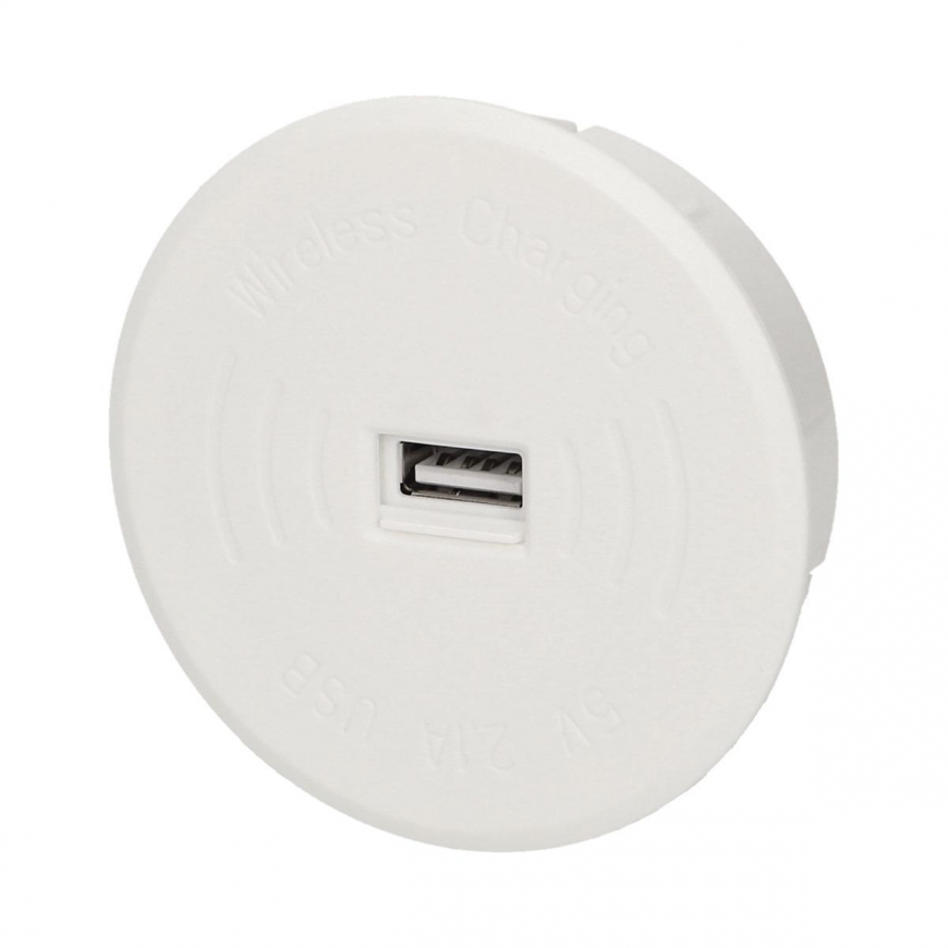 Orno Belaidis indukcinis įkroviklis su papildomu USB prievadu, baltas – 2