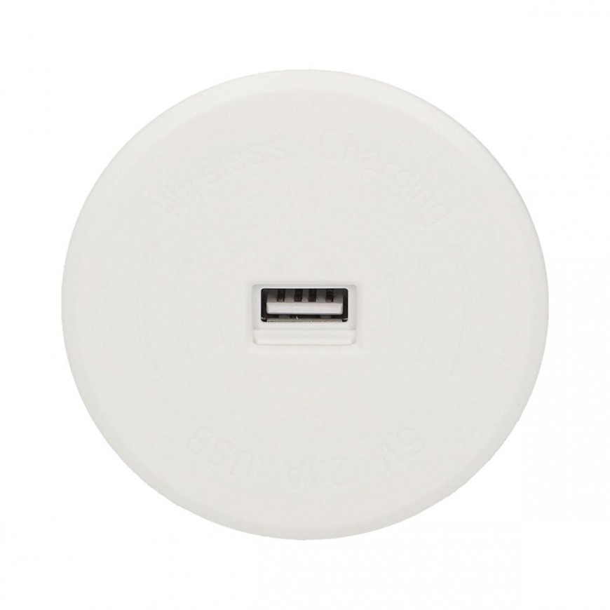 Orno Belaidis indukcinis įkroviklis su papildomu USB prievadu, baltas – 4