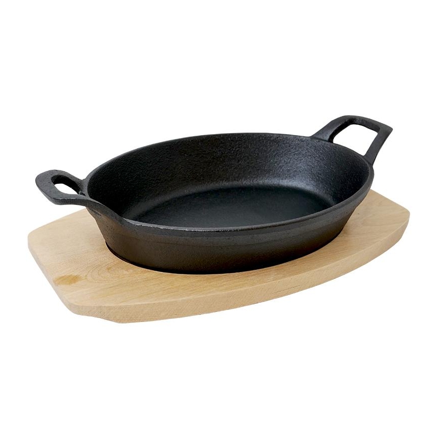 Cast iron frying pan with wooden tray Zyle ZY124KI – 3