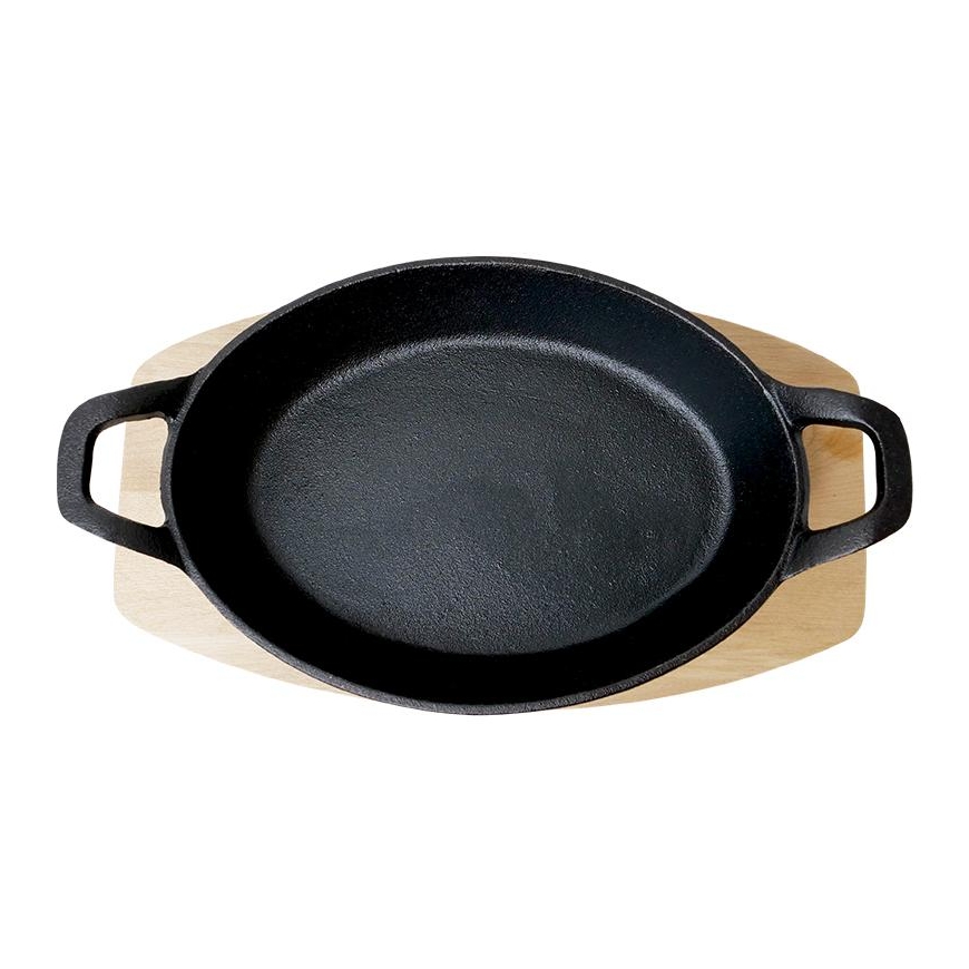 Cast iron frying pan with wooden tray Zyle ZY124KI – 4