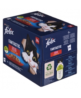 Felix Fantastic country flavors in jelly - Wet food for cats - 24x 85g