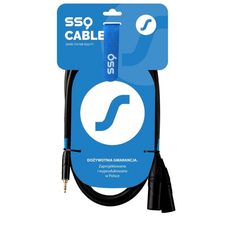 SSQ MIXLR3 – Stereo kaablipistik 3,5 mm – 2x XLR 3 m
