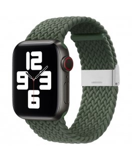 iLike Apple Watch 38/40/41mm Braided Fabric Strap Green