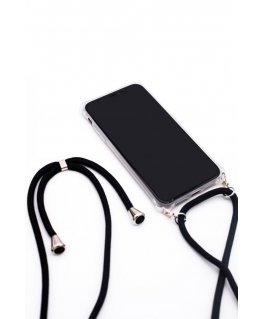 Evelatus Samsung A70 Case with rope Black Transparent