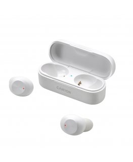 Canyon CNE-CBTHS1W kõrvaklapid ja peakomplekt Kõrvaklapp Juhtmevaba Kõrvasisene Kõned/muusika USB tüüp-C Bluetooth Valge