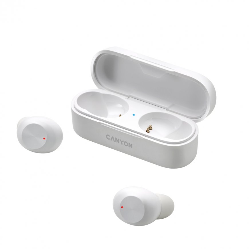 Canyon CNE-CBTHS1W austiņas un brīvroku komplekts Bezvadu Ausīs Zvani / mūzika USB Veids-C Bluetooth