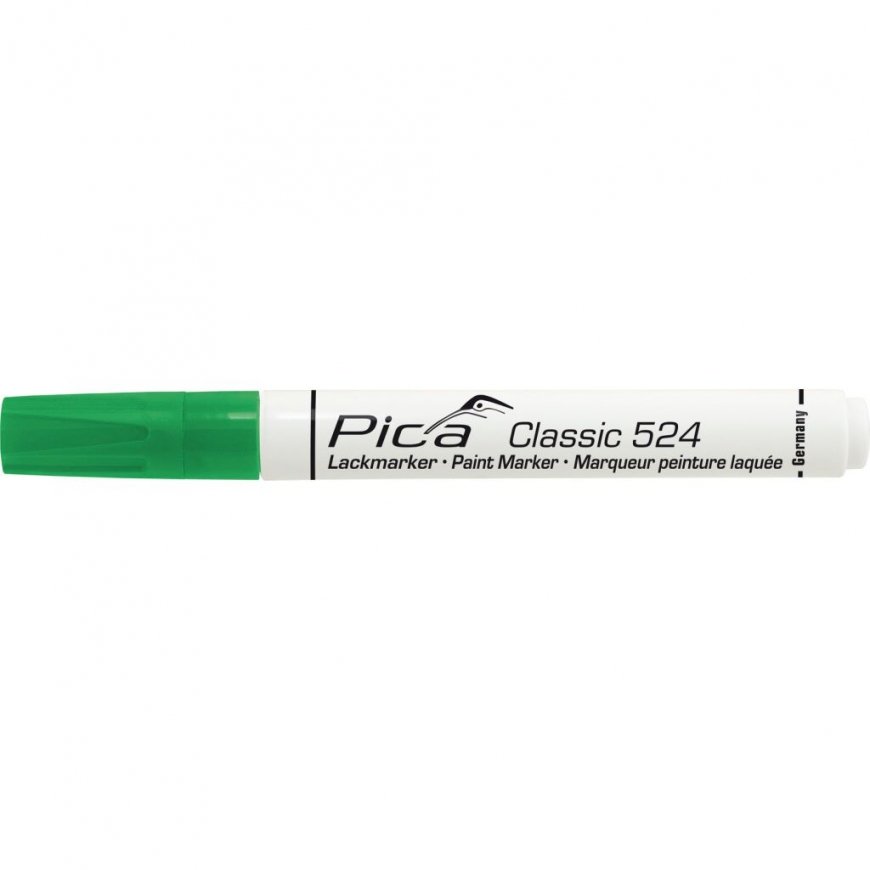 Pica Lack-/Industriemarker 2-4mm Rundspitze, grün – 2