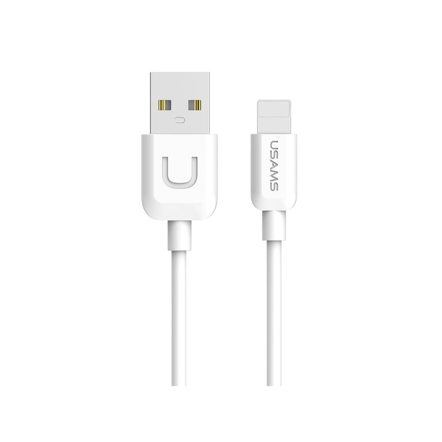 Usams US-SJ097 U-Turn Durable TPE Universal Lightning to USB Data & Fast 2A Charger Cable 1m White – 2
