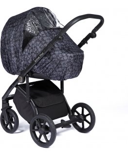 Nordbaby Universal -sadesuoja lastenvaunuun, musta printti