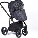 Nordbaby Universal -sadesuoja lastenvaunuun, musta printti Nordbaby Universal -sadesuoja lastenvaunuun, musta printti