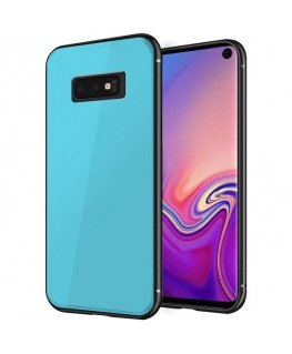 GreenGo Samsung Galaxy S10E GLASS Case Blue