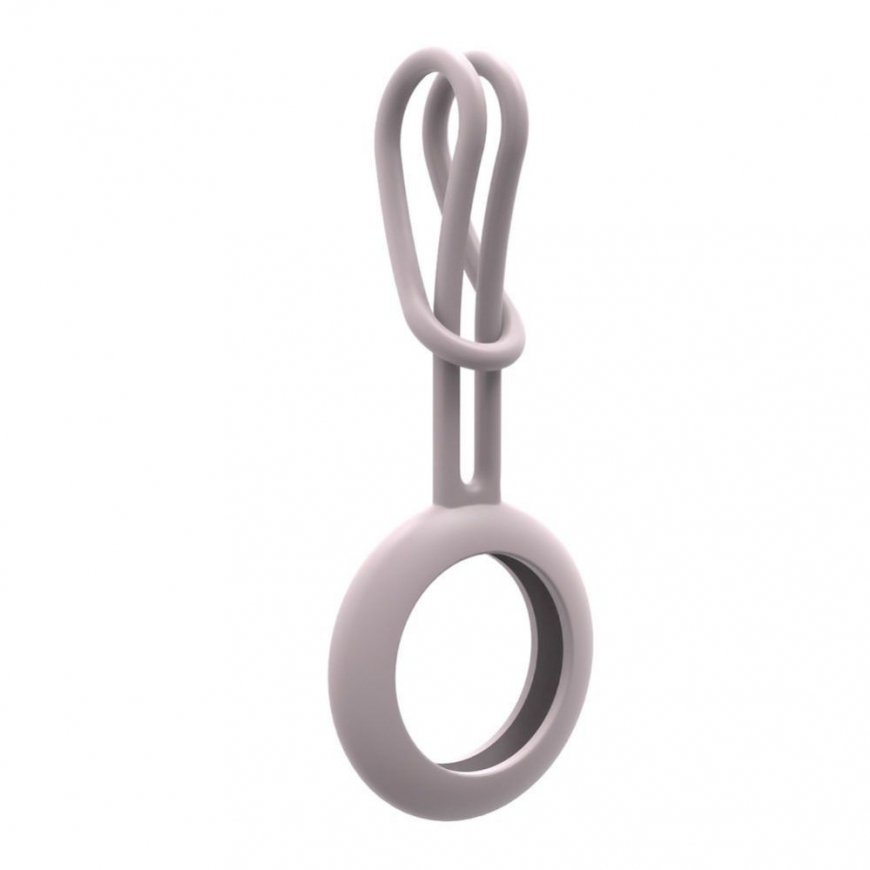 iLike AirTag Silicone Keychain Loop Case Pink