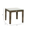 Side table WICKER 50x50xH45cm, cappuccino Side table WICKER 50x50xH45cm, cappuccino